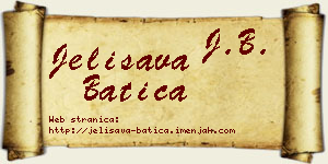 Jelisava Batica vizit kartica